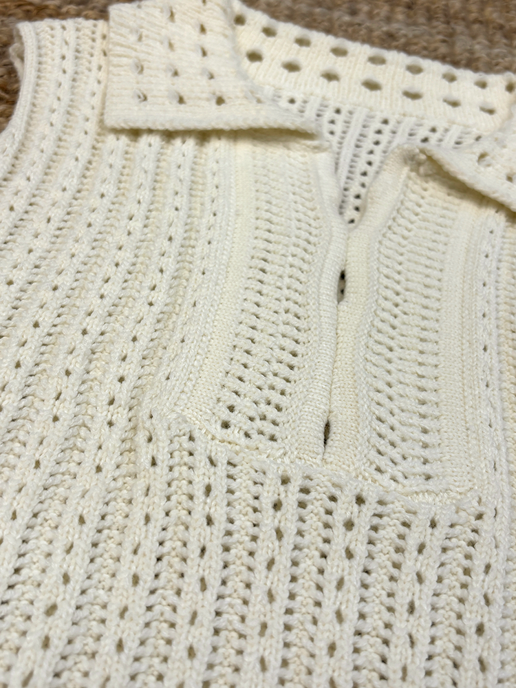 Hollow Sleeveless Knitted Tops_BDHL7295