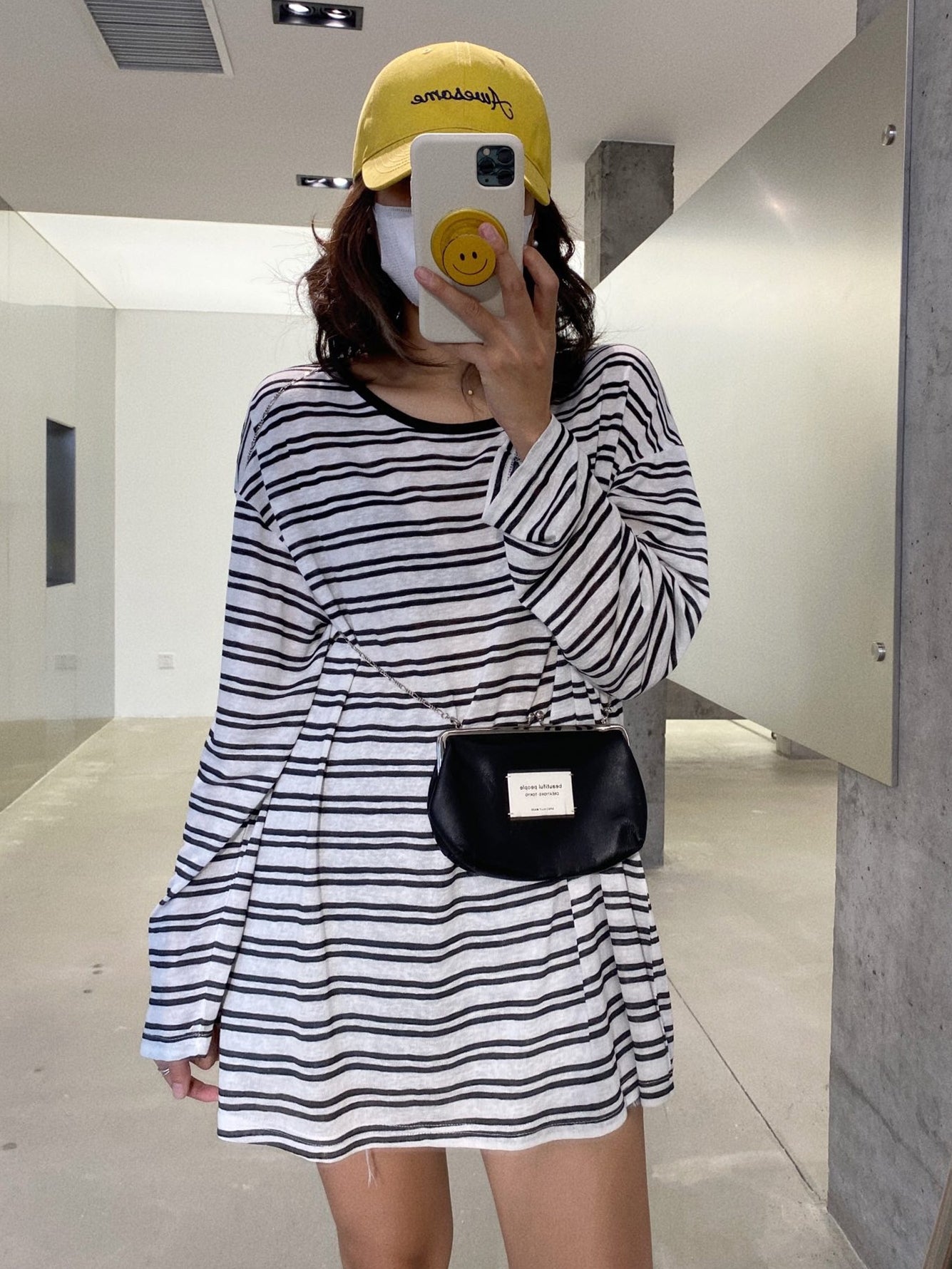Back Tie Striped Tops_BDHL7613