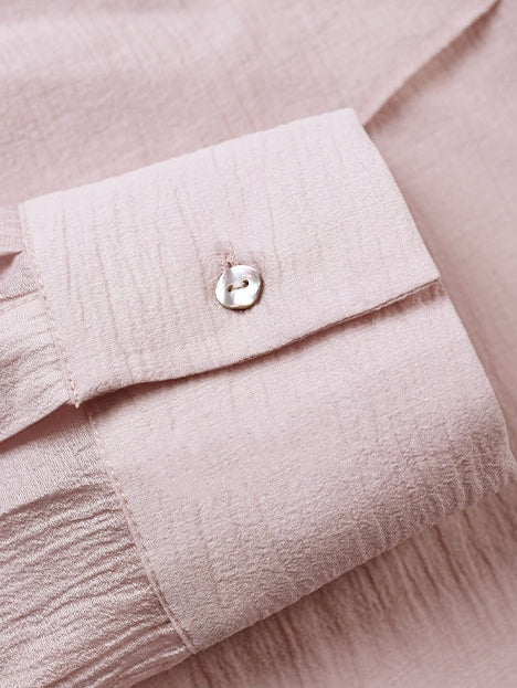 Asymmetrical Loose-Collar Blouse_BDHL8155