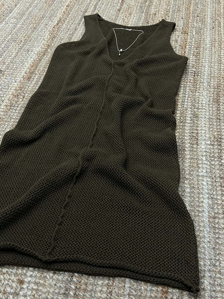 Mesh Sleeveless Dress_BDHL7405