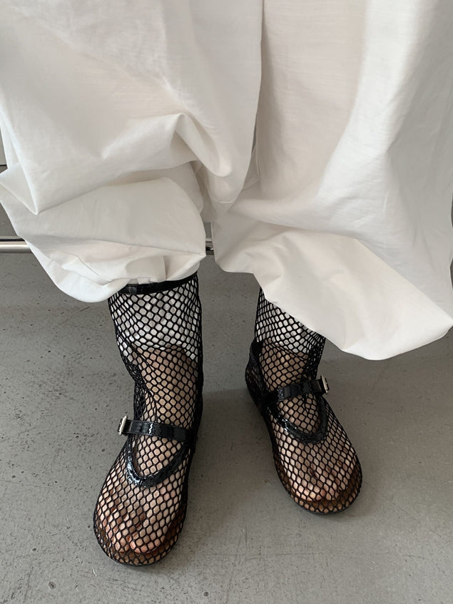 Mesh Fishnet Sandals_BDHL7460