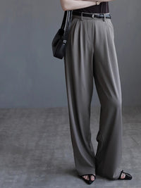 Slim Drape Straight Pants_BDHL7415