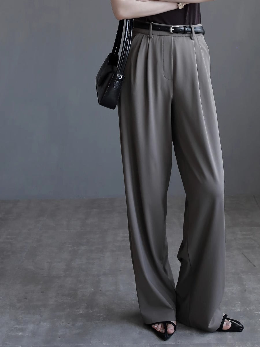 Slim Drape Straight Pants_BDHL7415