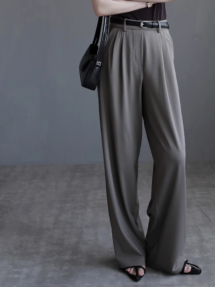 Slim Drape Straight Pants_BDHL7415