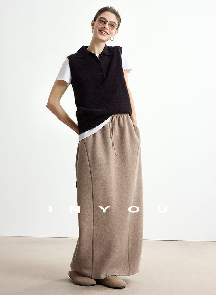 Polo-Neck Knit Sleeveless Tops_BDHL7747