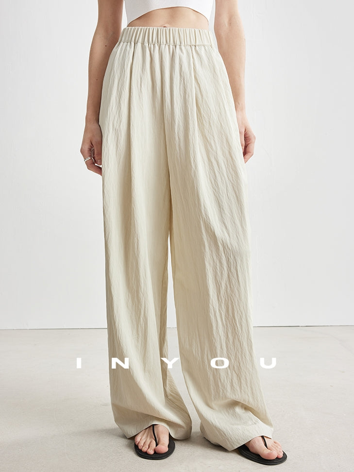 High-Waisted Draped Mop Pants_BDHL7135
