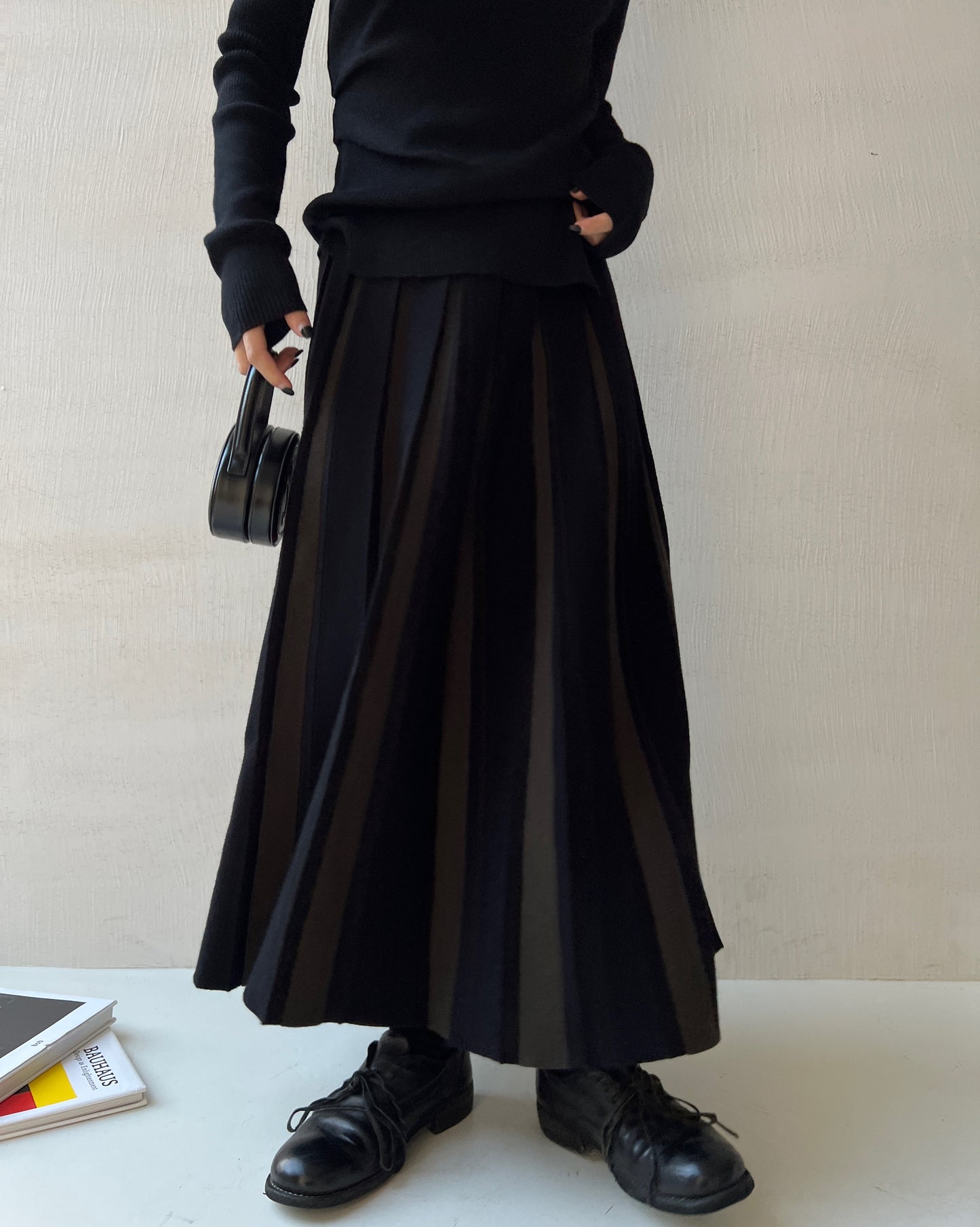 Versatile Knitted A-line Skirt_BDHL5322