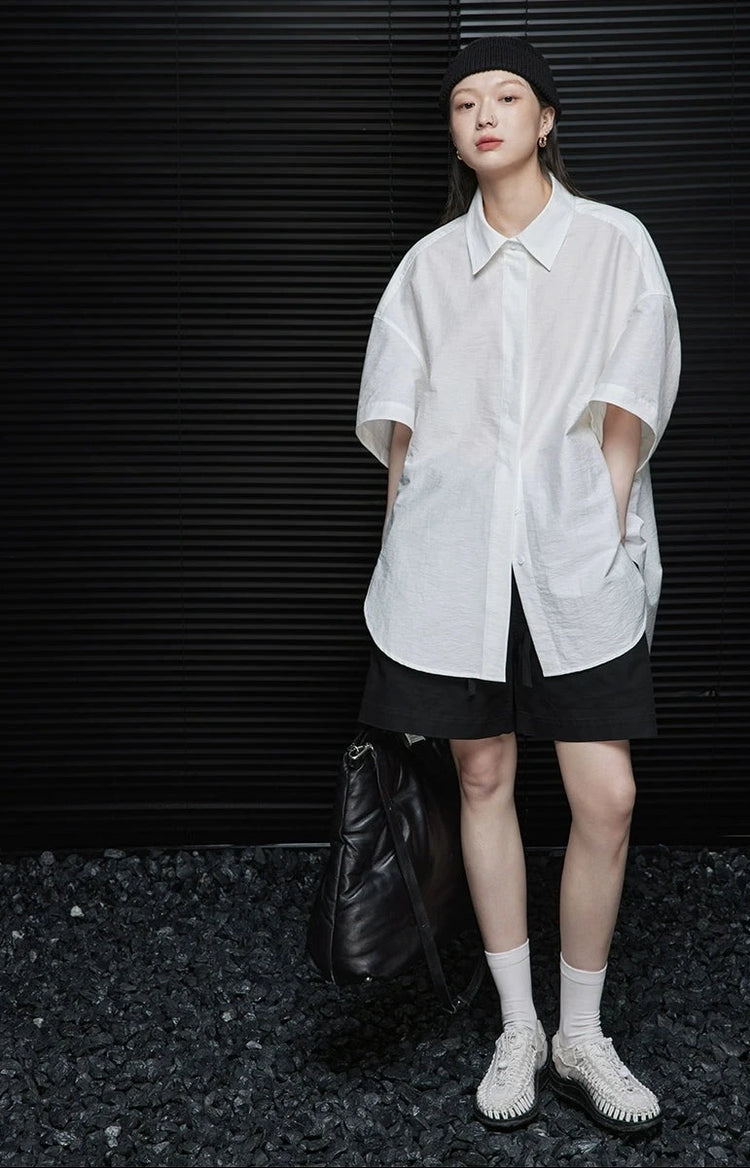 Loose-Fitting Short-Sleeved Shirt_BDHL6037