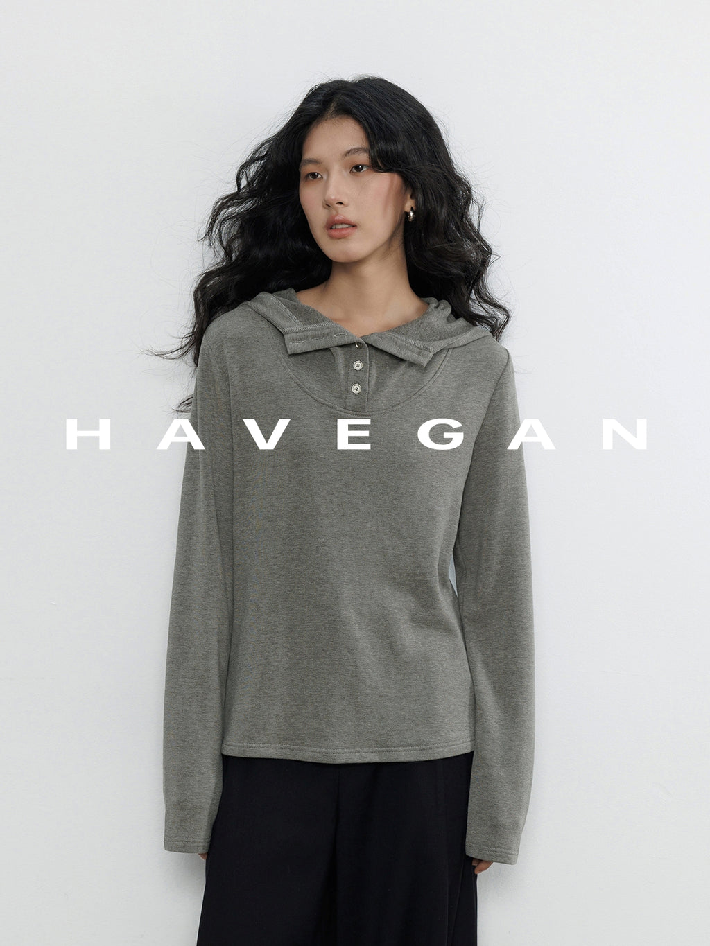 連帽長袖針織衫_BDHL7898