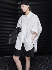 Loose-Fitting Short-Sleeved Shirt_BDHL6037