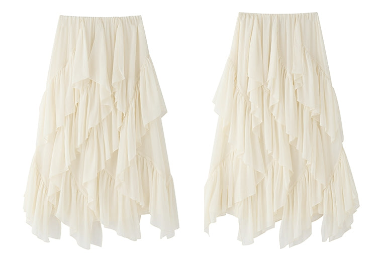 Asymmetrical Tulle Skirt_BDHL7999