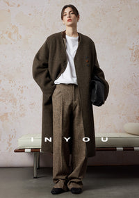 Retro Collarless Jacket Or Wide Pants_BDHL6665