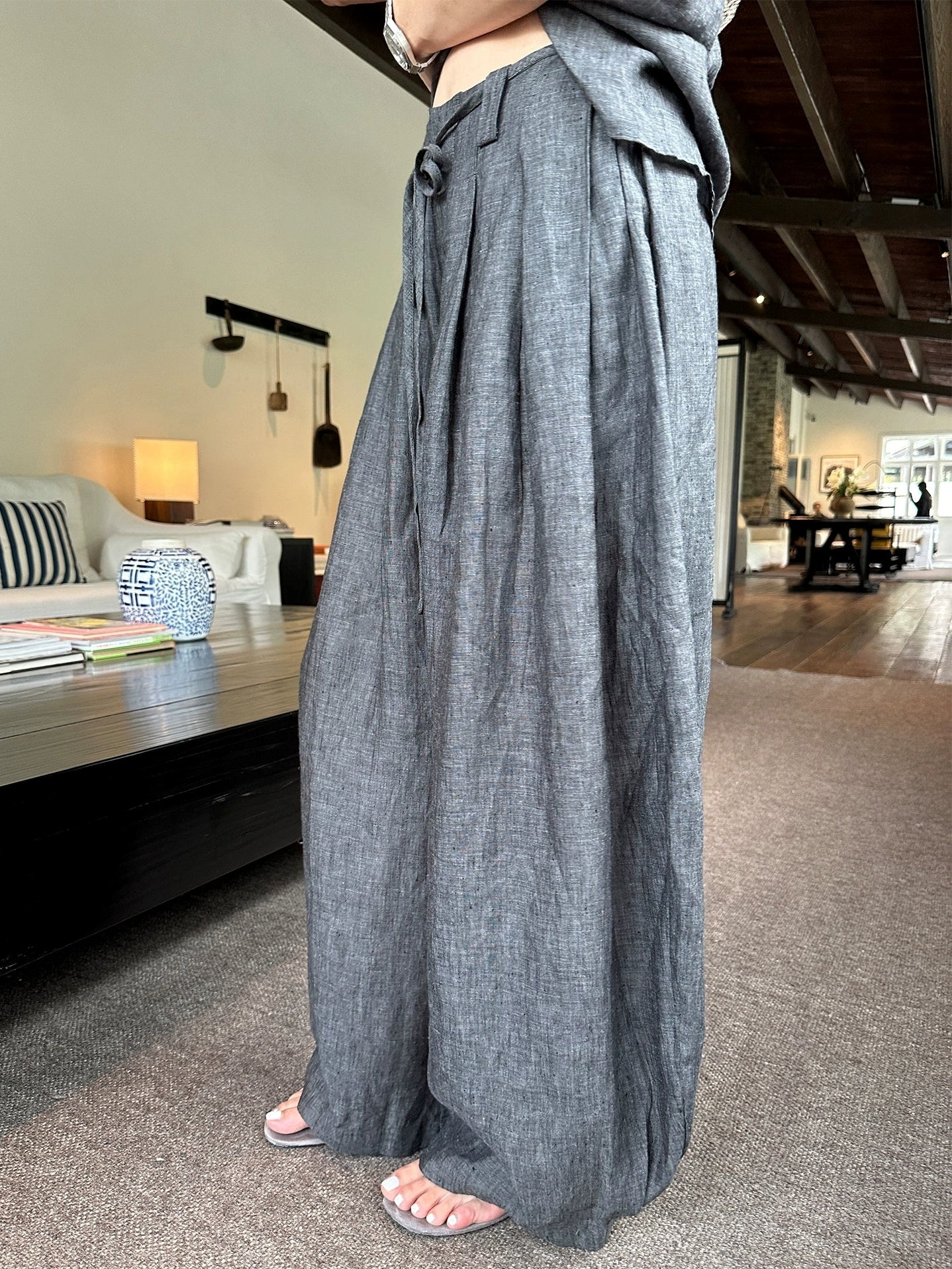 Loose Sleeveless Top Or Pants_BDHL7616