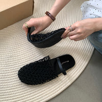 Braided Mesh Breathable Flat Sandal_BDHL5921