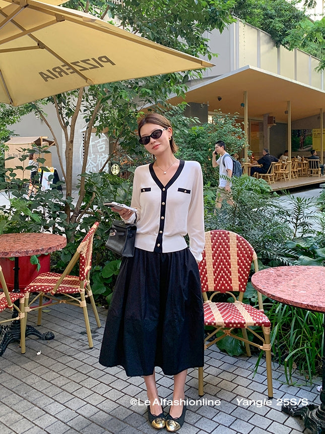 Simple High-Waisted Bad Skirt_BDHL7618