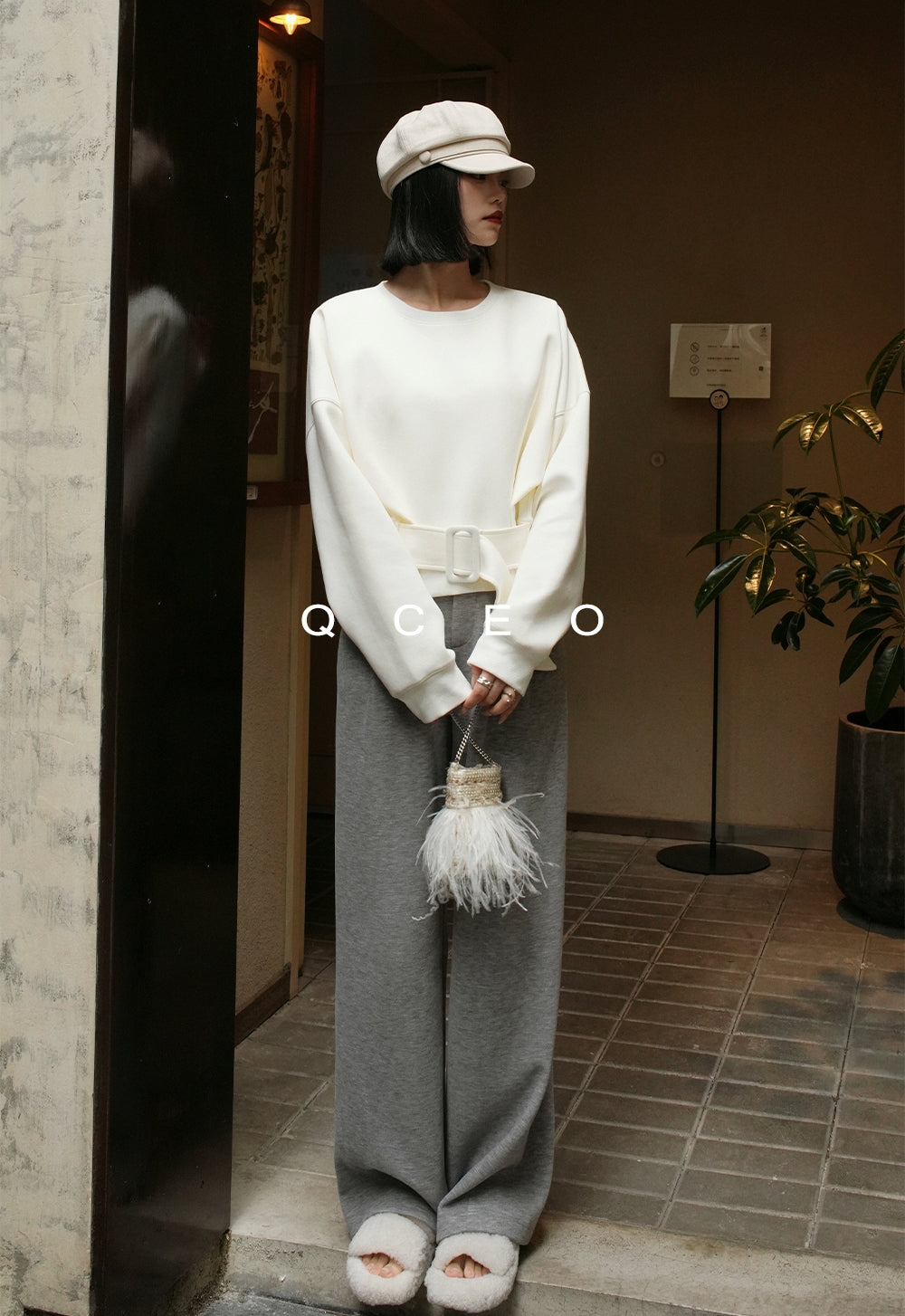 Loose-Fitting Waist Belt Knit_BDHL7149