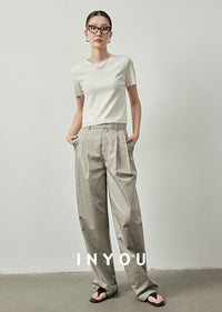 High Waist Wide Straight Pants_BDHL6060