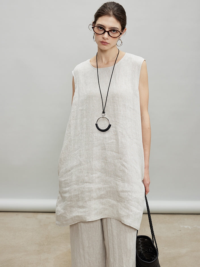 Loose Sleeveless Vest Or Wide Pants_BDHL7190