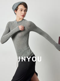 Half-Turtleneck Slim Tops_BDHL6388