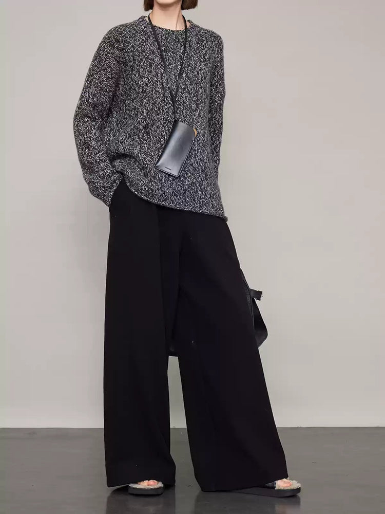 Velvet Thick Wide Draped Pants_BDHL6609