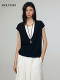 Deep V-Necks Knitted Vest_BDHL7242