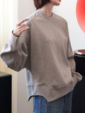 Hem-Cut Design Sweatshirt_BDHL8104