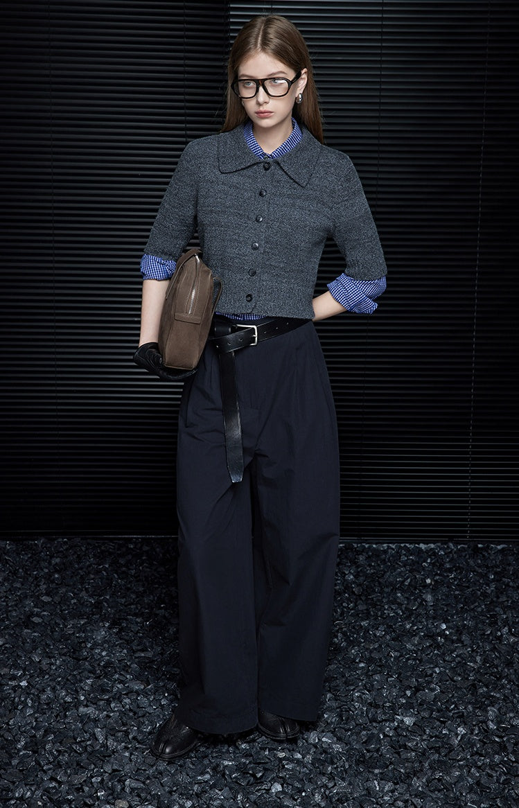 Blue Checkered Long-Sleeved Shirt_BDHL6368