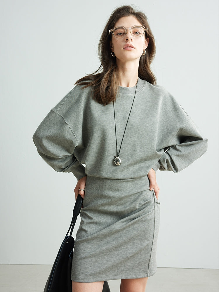 Short Length Sweatshirt Dress_BDHL6939