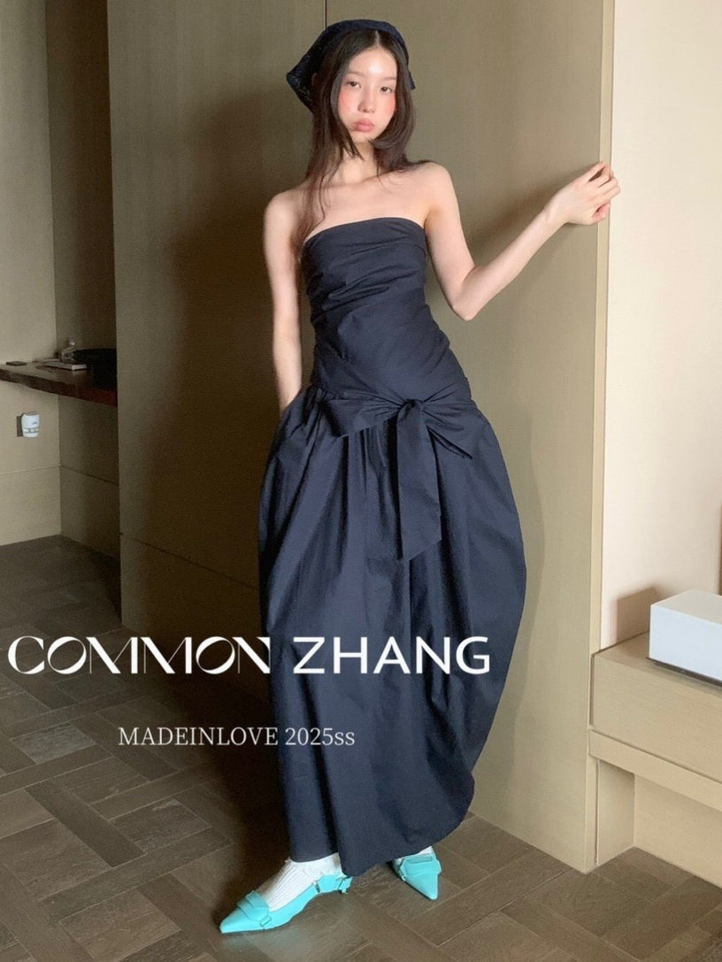 Ribbon A-Line Tube Top Dress_BDHL7565