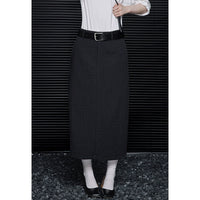 Back Slit Unique Midi Skirt _DI100375