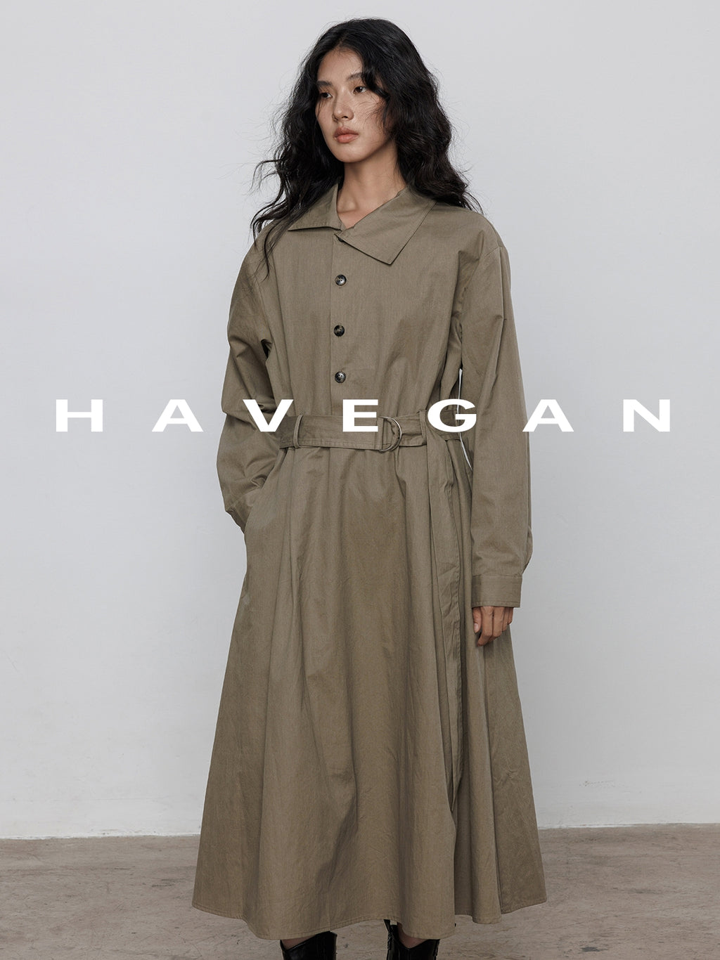 Waist-Belt Shirt Dress_BDHL7712