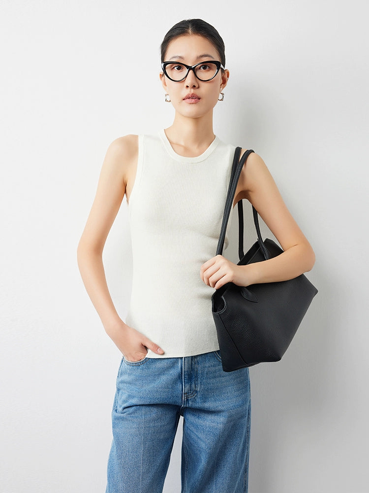 Round-neck inner sleeveless tops_BDHL5870 - HELROUS