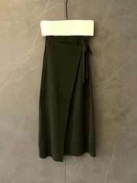 Draped Rolled A-lLne Skirt_BDHL6928