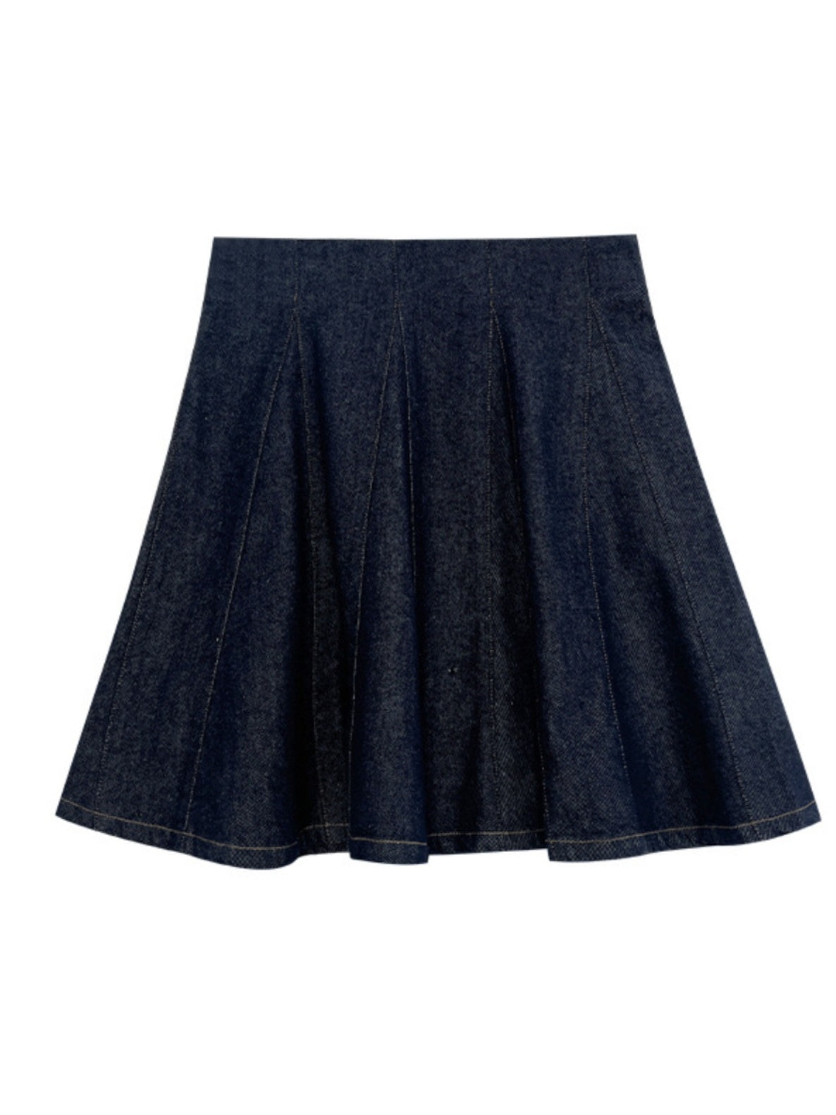 A-Line Denim Short Skirt_BDHL6436