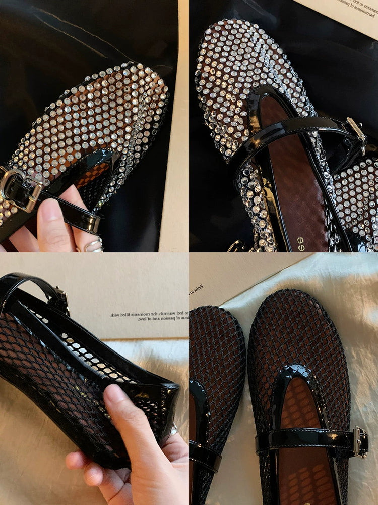 Mary Jane Mesh Flat Shoes_BDHL5448