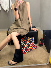 蕾絲下擺無袖洋裝_BDHL7254