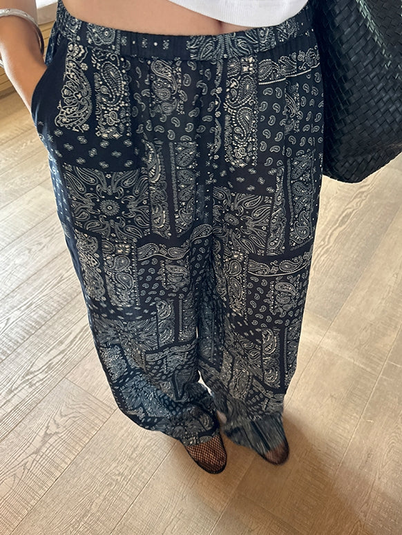 Patterned Wide-Leg Pants_BDHL7619