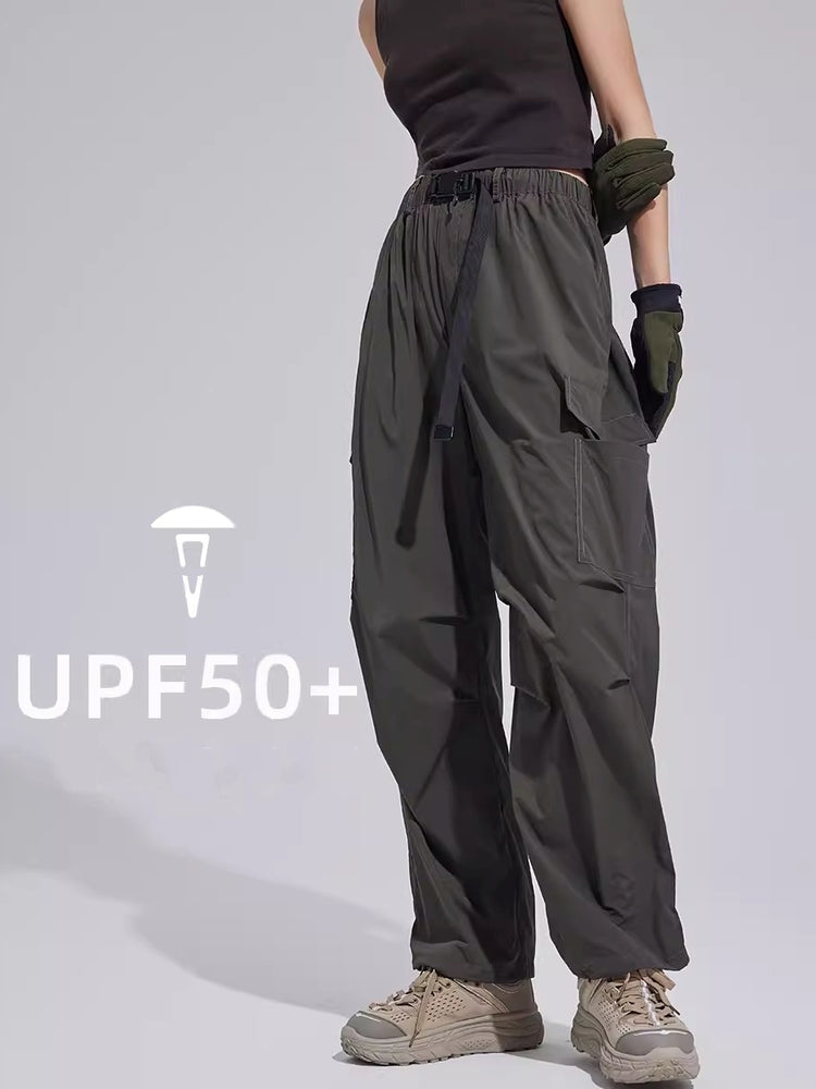 High Waist Loose Cargo Pants_BDHL6307