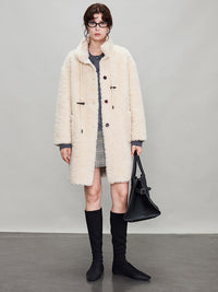 Stand Collar Thick Fur Long Jacket_BDHL6924