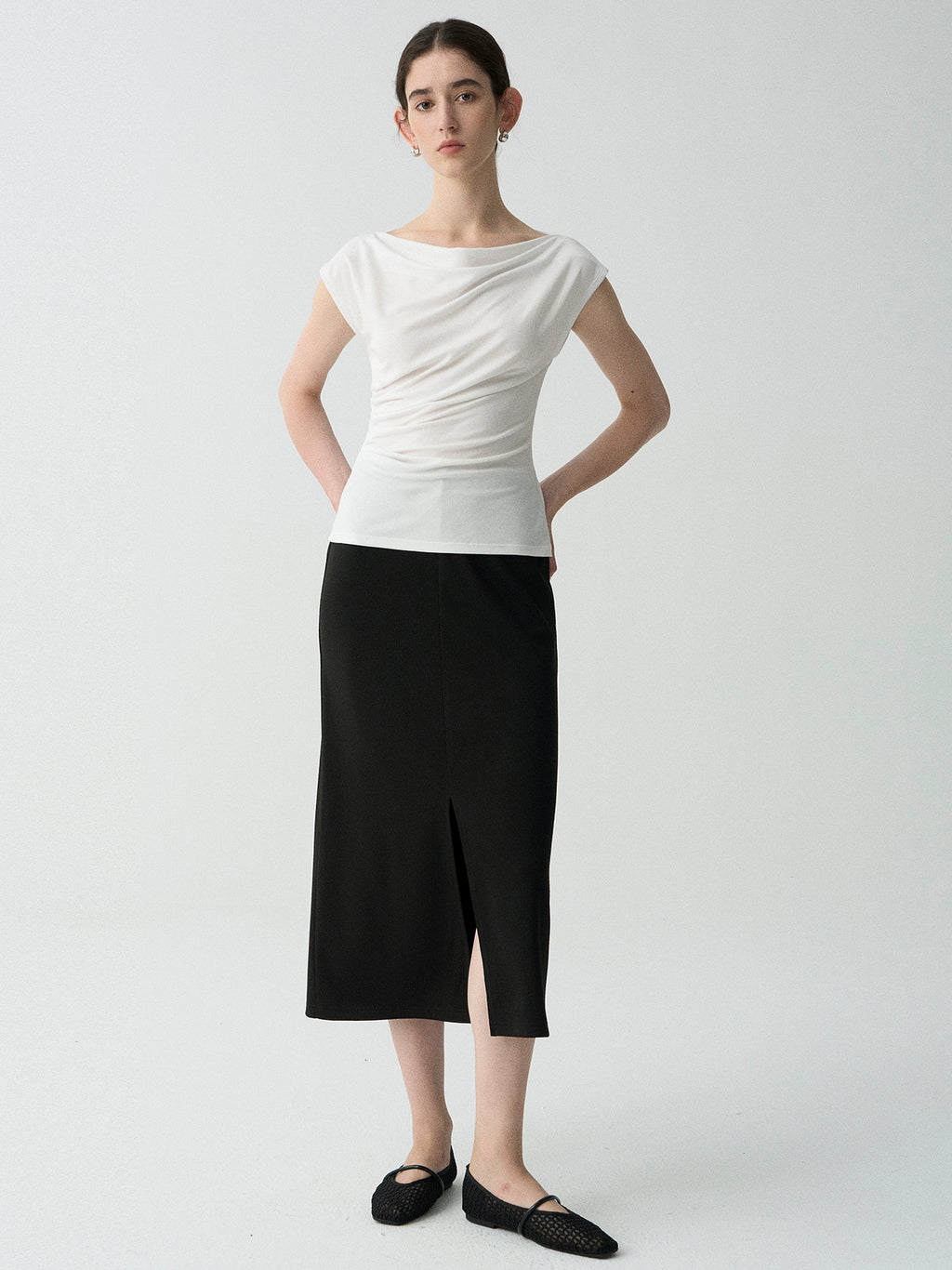 One-Shoulder Draped Tops_BDHL7625