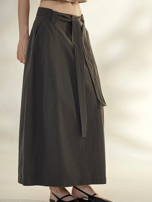 Wide-Belted Long Skirt_BDHL7692