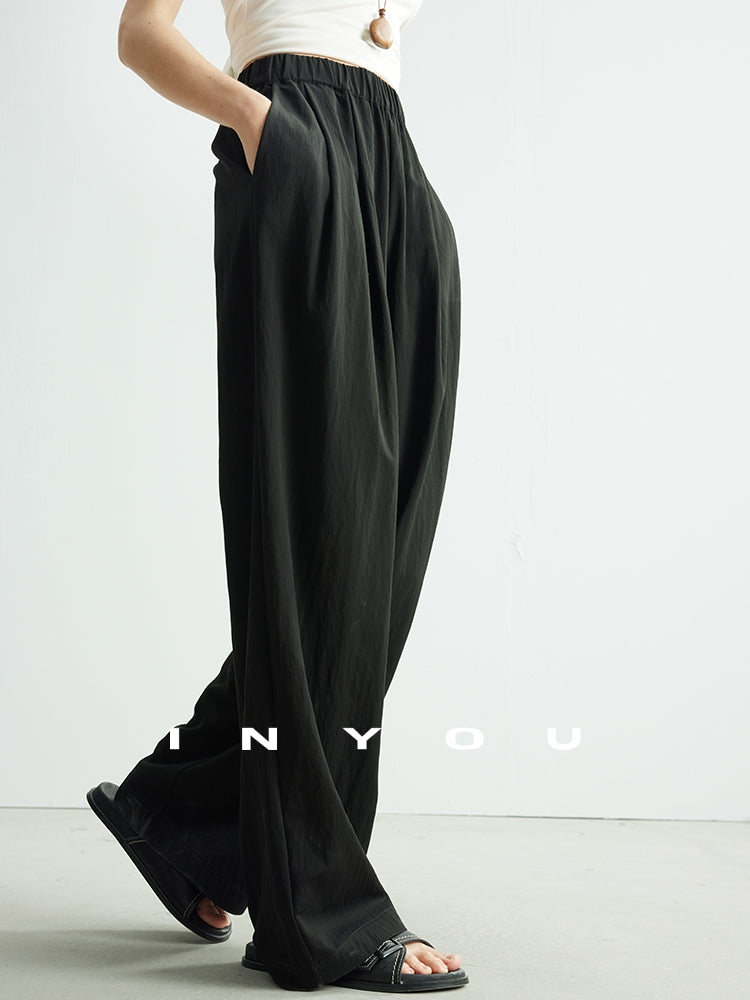 High-Waisted Draped Mop Pants_BDHL7135