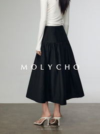 A-Line Medium Length Skirt_BDHL7246