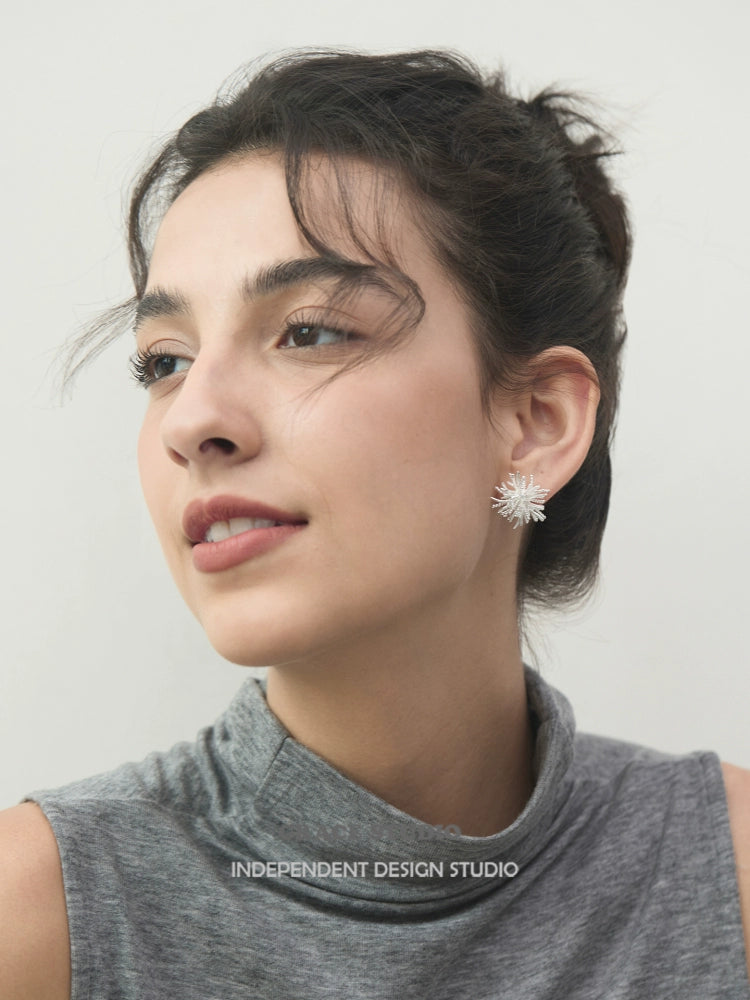 Dandelion Sparkle Pierced Earrings_BDHL7678