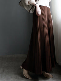 Large Drape Long Knitted Skirt_BDHL6719