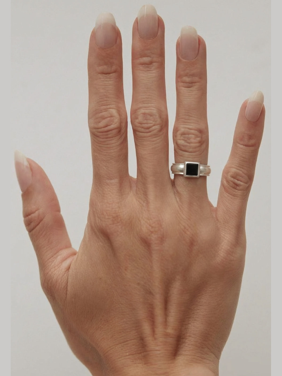 Square Stone Open Ring_BDHL8464