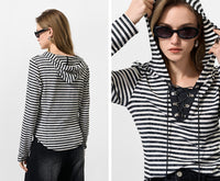 Striped Hooded Slim-Fit Sweatshirt_BDHL7002