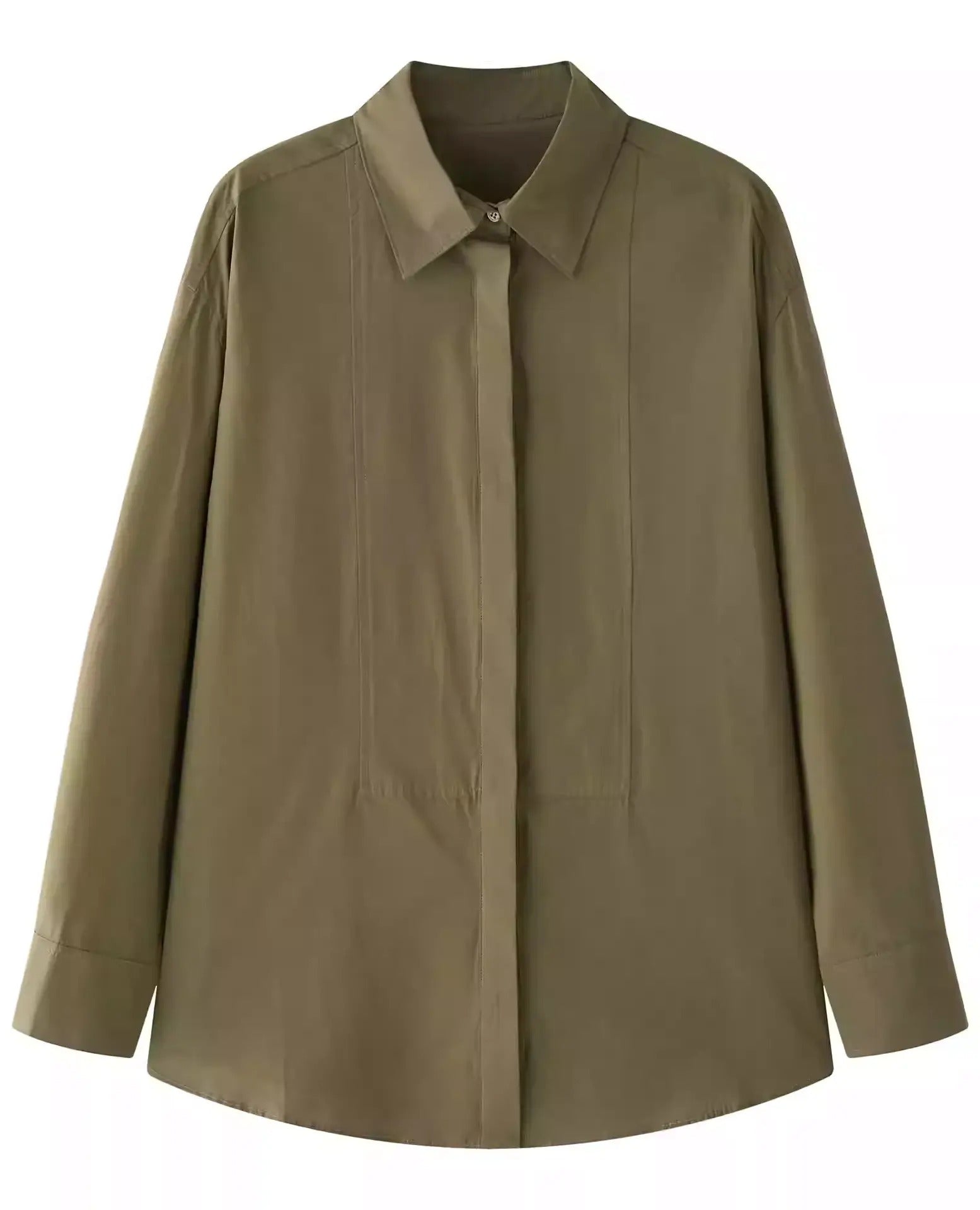 Simple Design Lapel Shirt_BDHL7373
