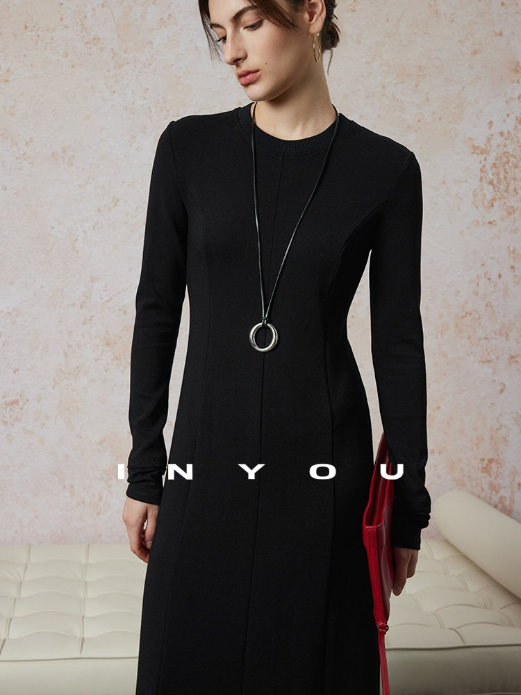 Tucked Slim Long Dress_BDHL6667