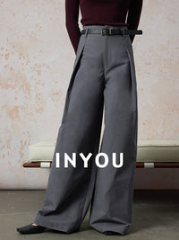 Retro Pleated Wide Pants_BDHL6587